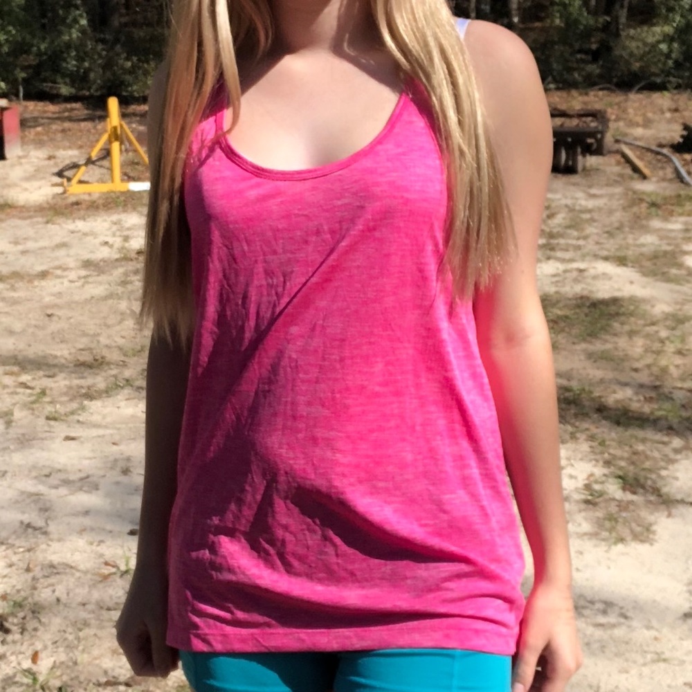 彡pink sports Tank Top彡